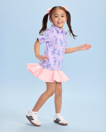 Toddler Girl's Flamingo Fiasco Golf Polo