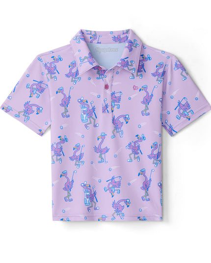 Toddler Girl's Flamingo Fiasco Golf Polo
