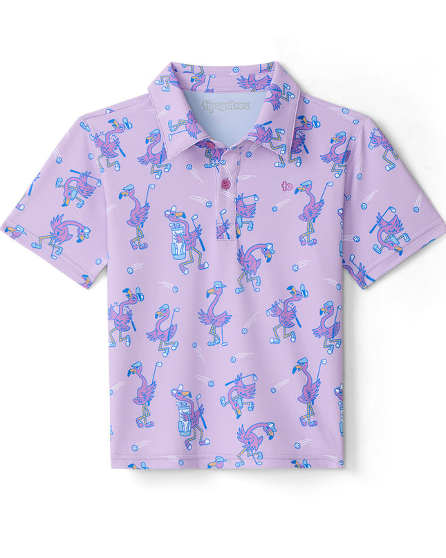 Toddler Girl's Flamingo Fiasco Golf Polo