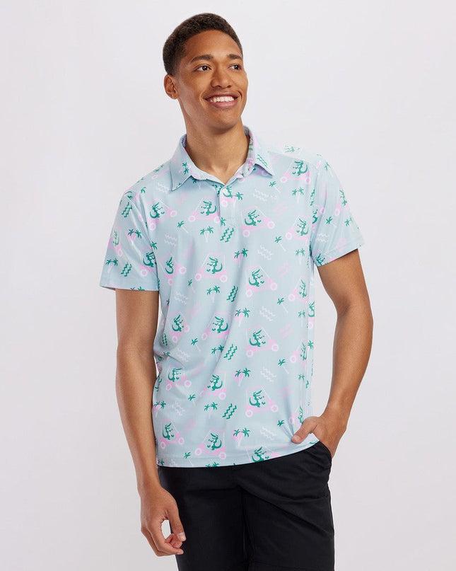 Men's Golf Cart Gator Polo Shirt