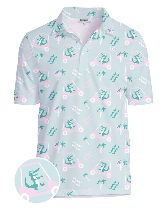 Men's Golf Cart Gator Polo Shirt