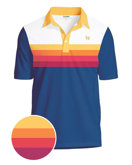 Men's Slice of Sunset Disc Golf Polo