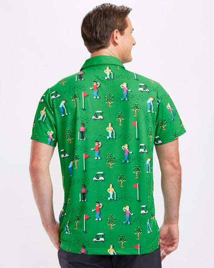 Men's 8-Bit Birdie Golf Polo