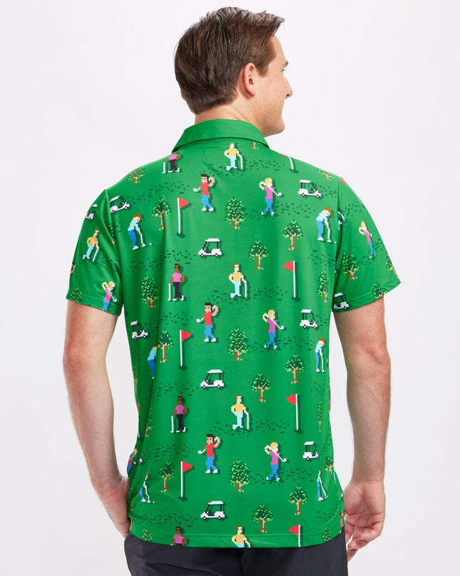 Men's 8-Bit Birdie Golf Polo