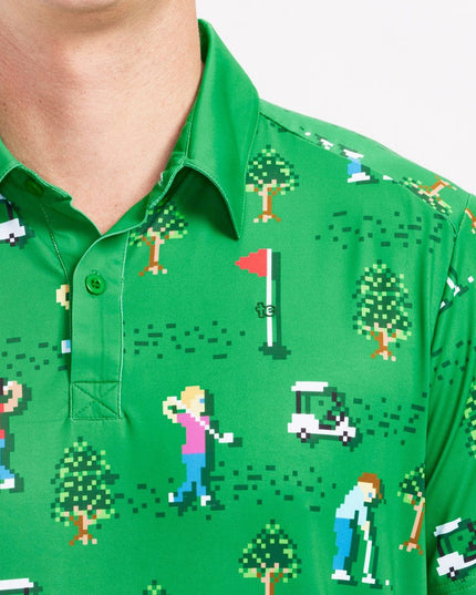 Men's 8-Bit Birdie Golf Polo