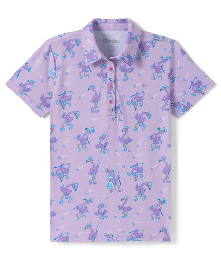 Women's Flamingo Fiasco Short-Sleeve Golf Polo