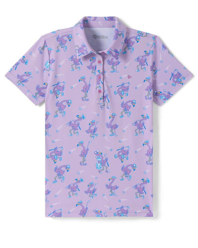 Women's Flamingo Fiasco Short-Sleeve Golf Polo