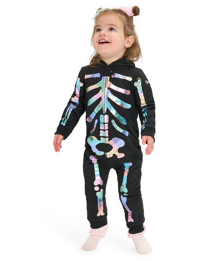 Toddler Girl's Iridescent Skeleton Costume
