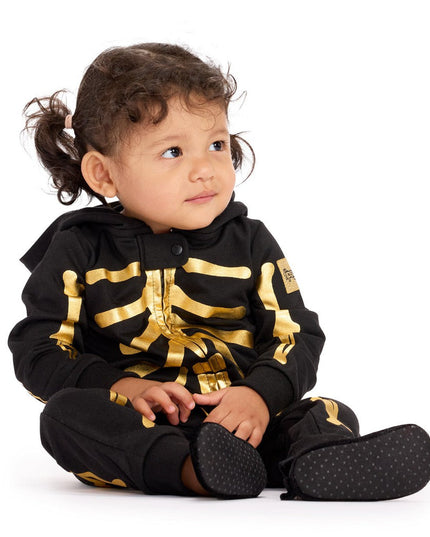 Baby Girl's Gold Skeleton Costume