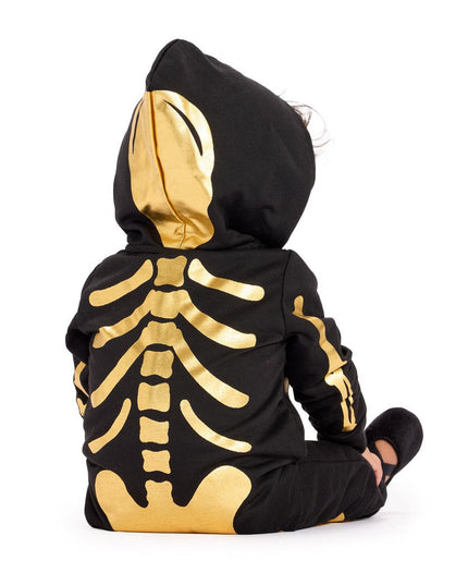 Baby Girl's Gold Skeleton Costume
