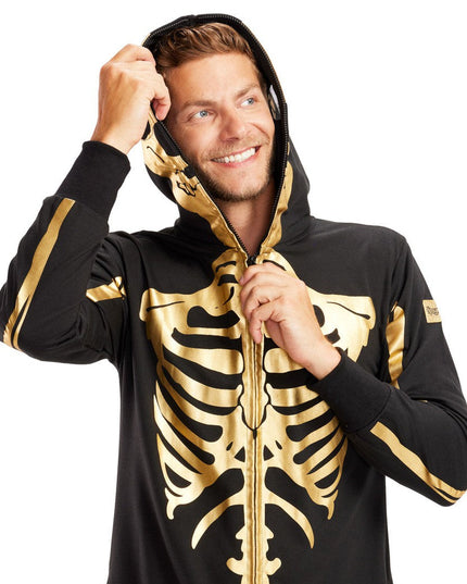 Men's Gold Skeleton Costume