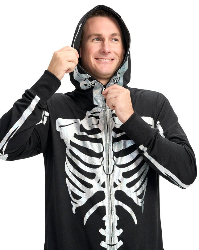 Men's Shimmer Skeleton Costume
