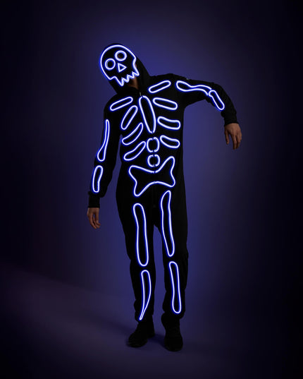 Men's Neon LED Skeleton Costume