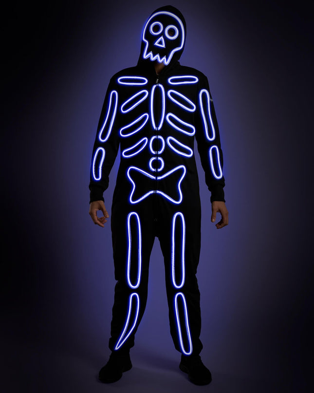 Matching Neon LED Skeleton Couples Costumes