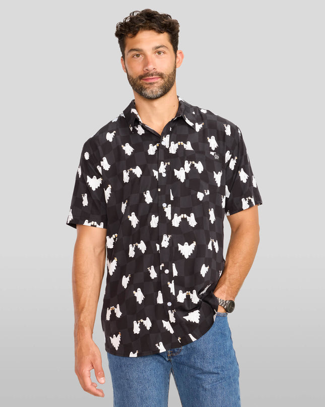 Men's BOOze Ghost Button Down Shirt