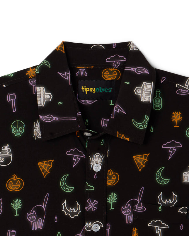 Men's Black Magic Button Down Shirt