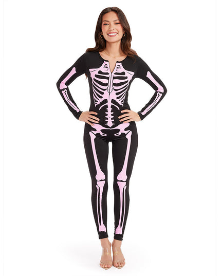 Pink Skeleton Bodysuit Costume