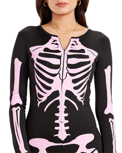 Pink Skeleton Bodysuit Costume