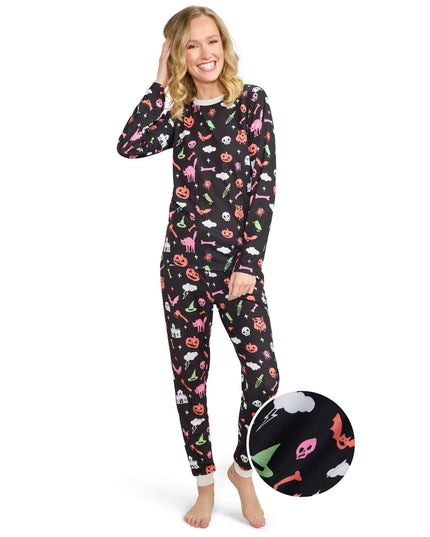 Women's Black Magic Halloween Pajama Set