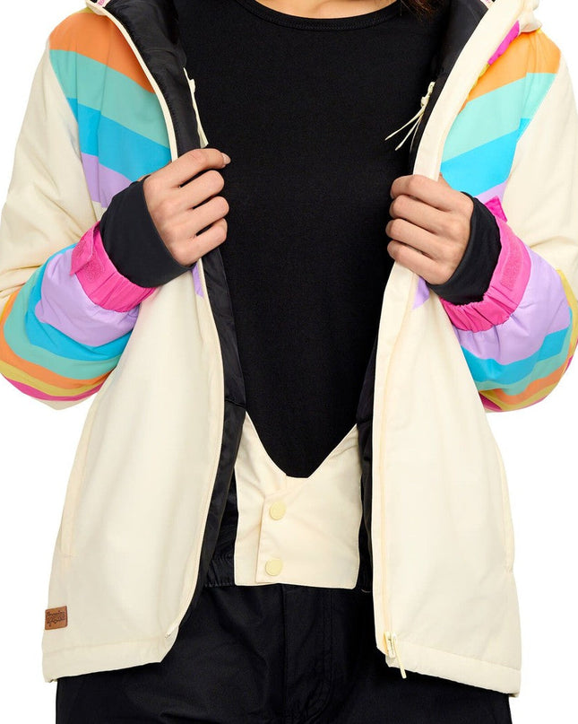 Women's Retro Rainbow Snow Jacket