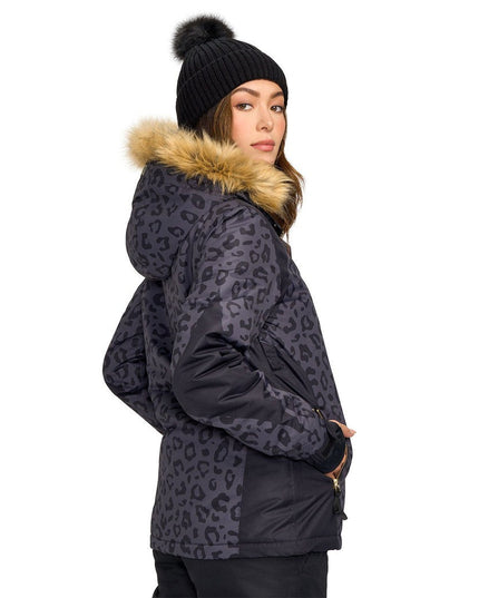 Women's Midnight Leopard Winter Jacket