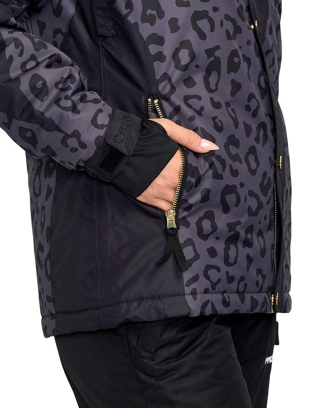 Women's Midnight Leopard Snow Jacket