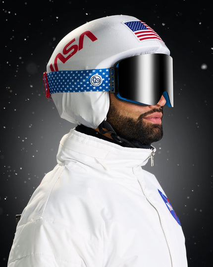 Men's Space Racer Snow Suit and Helmet Cover