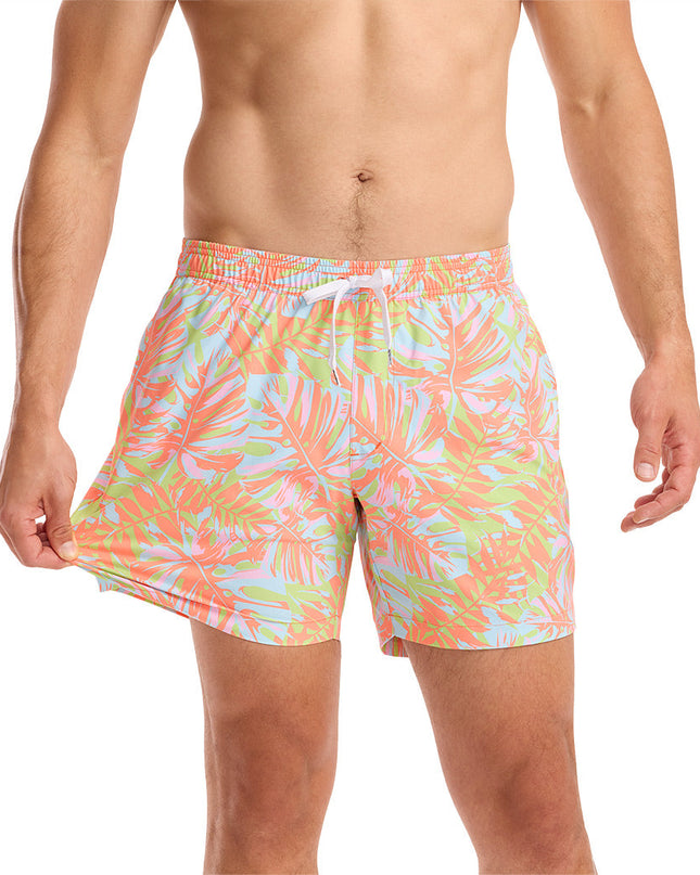 Leaf Luster Stretch Swim Trunks - 6" Inseam