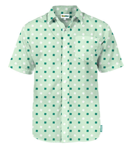 Men's Mint Clover Button Down Shirt