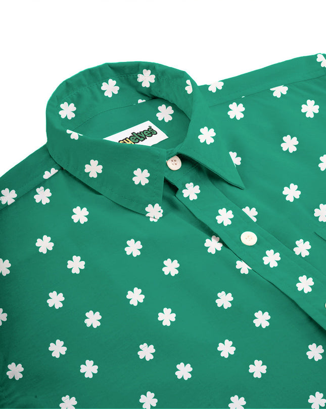 Men's Green Crushin' Clovers Button Down Shirt