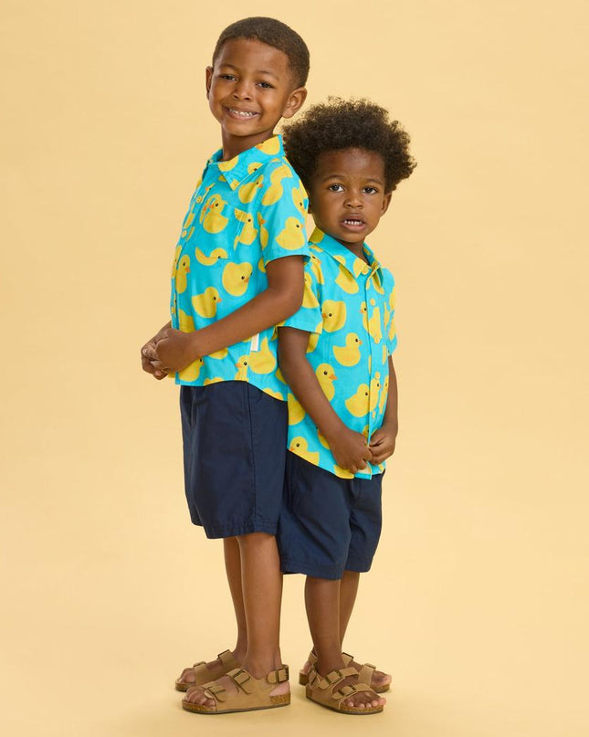 Toddler Boy's Rubber Ducky Hawaiian Shirt