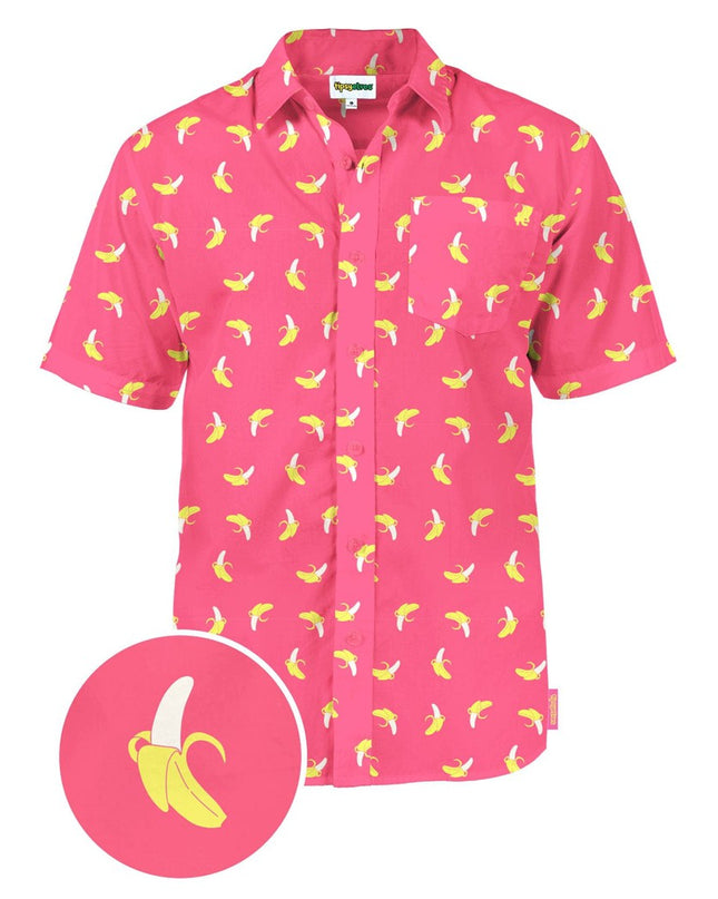 Men's Pink Banana Hawaiian Shirt