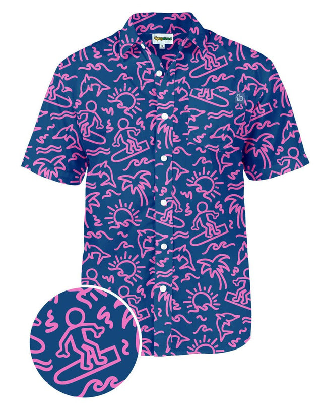 Men's Sketchy Surfer Hawaiian Shirt