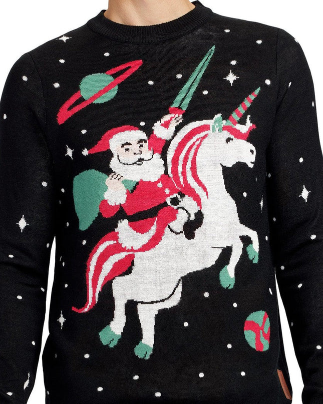 Men's Santa Unicorn Ugly Christmas Sweater