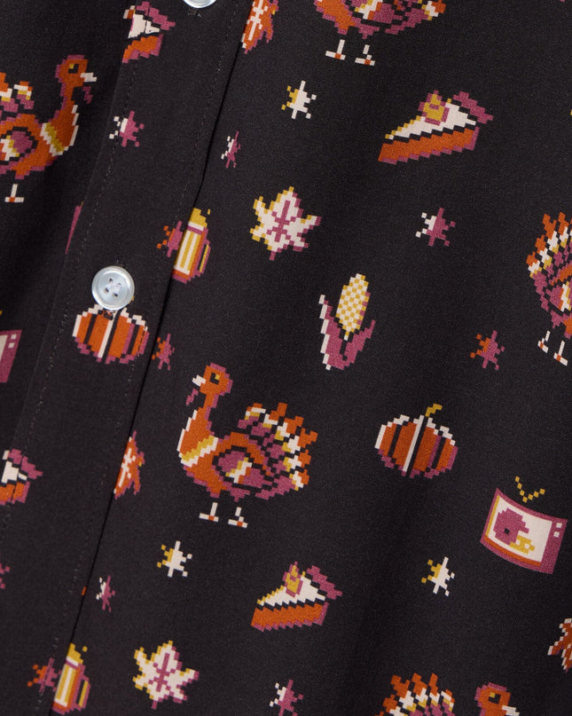 Men's 8-Bit Turkey Button Down Shirt