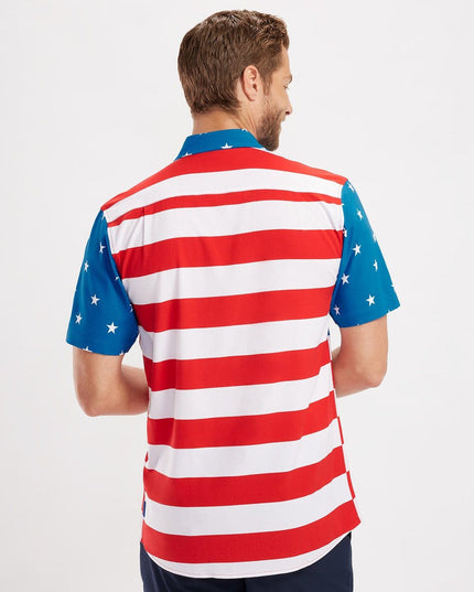 Men's American Flag Button Down Shirt