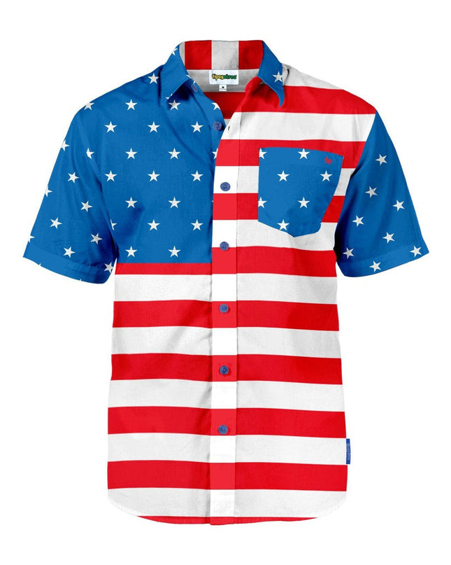 Men's American Flag Button Down Shirt