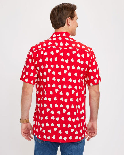 Men's Heartbeat Button Down Shirt