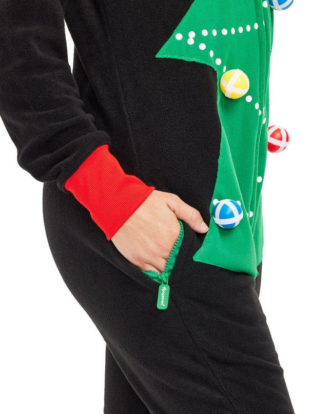 Women's Christmas Tree Toss Game Jumpsuit