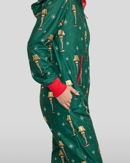 Women's Christmas Story Leg Lamp Jumpsuit