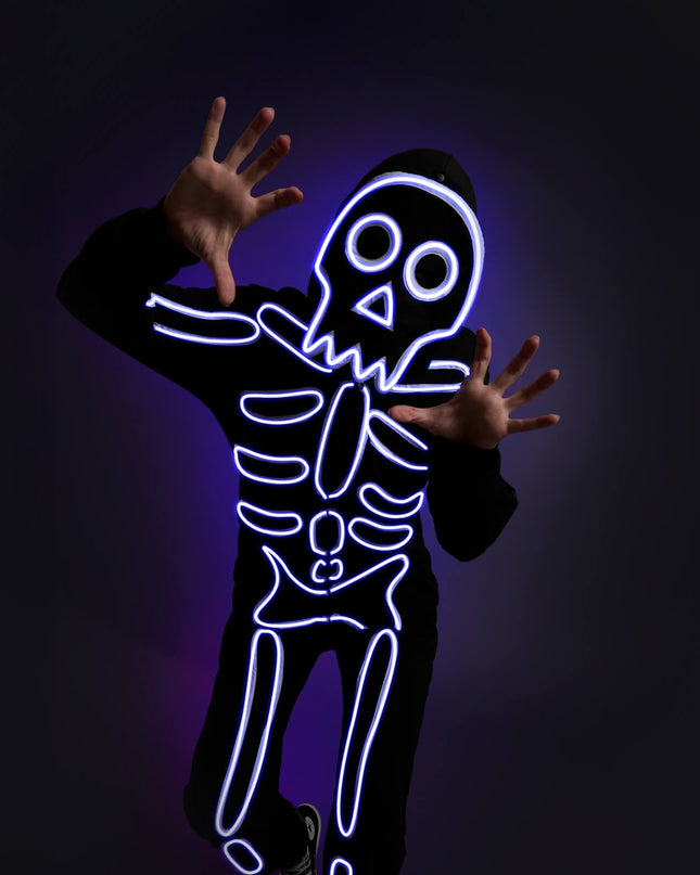 Matching Neon LED Skeleton Couples Costumes
