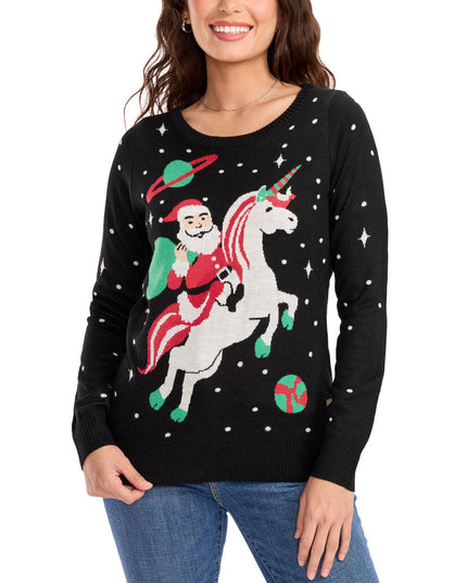 Women's Santa Unicorn Ugly Christmas Sweater