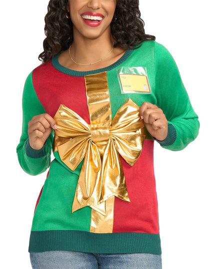 Women's Christmas Present Ugly Christmas Sweater