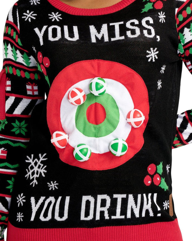 Women's Drinking Game Ugly Christmas Sweater