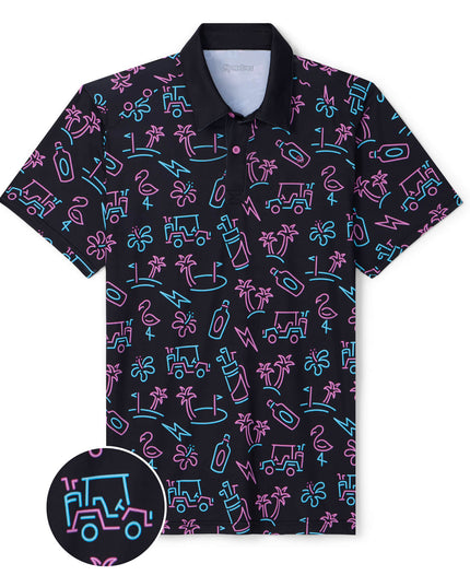 Men's Glowing Game Golf Polo
