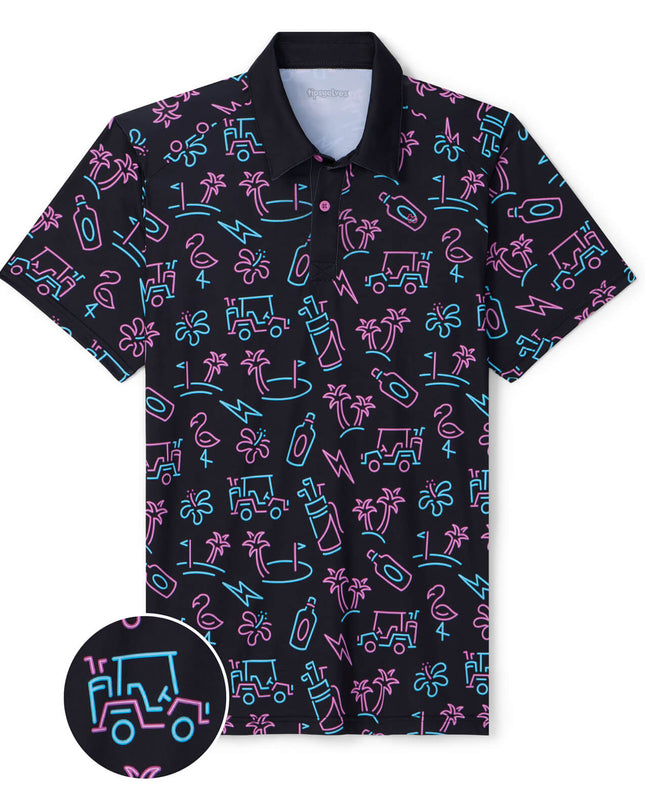 Men's Glowing Game Golf Polo