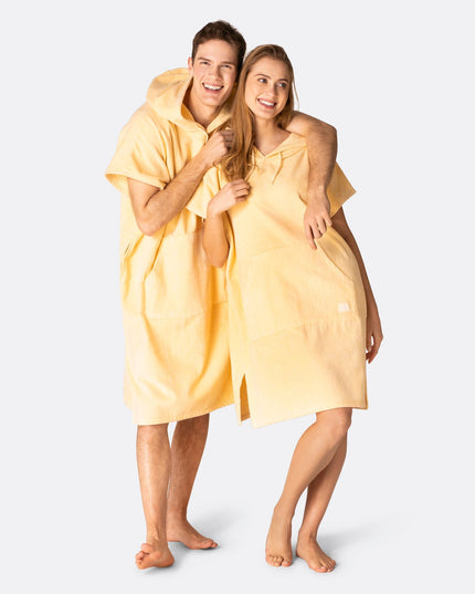 Apricot Orange Towel Poncho for Adults | Bright Summer Favorite
