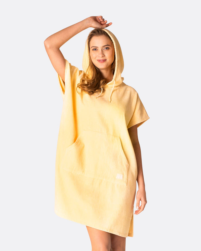 Apricot Orange Towel Poncho for Adults | Bright Summer Favorite