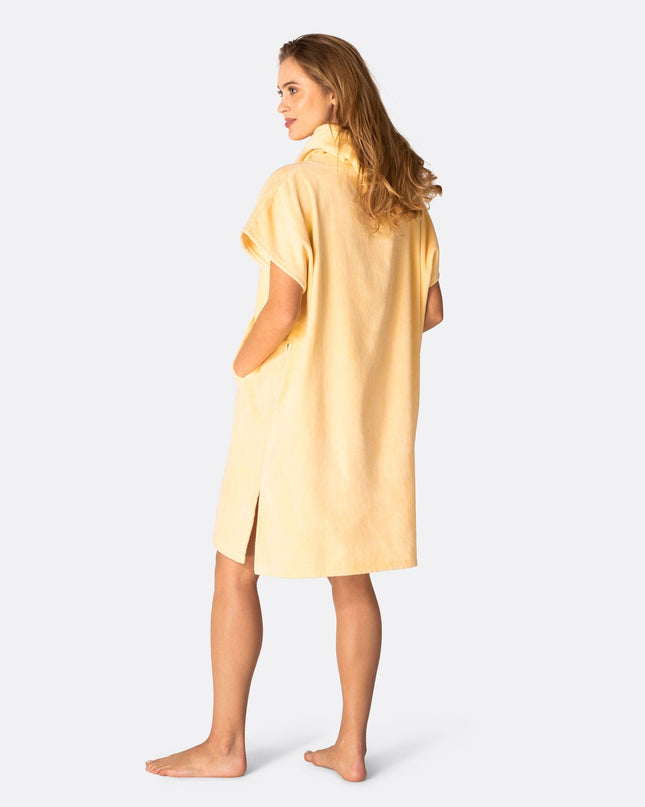 Apricot Orange Towel Poncho for Adults | Bright Summer Favorite