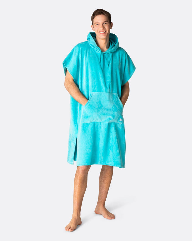 Coral Blue Towel Poncho for Adults | Trendy Summer Accessory